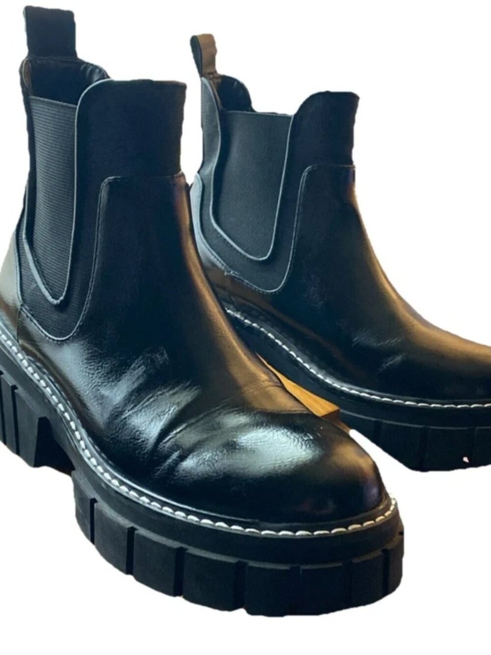 BCBG Women's Ulysa Platform Boots Black Platform Boots Size 7m BCBGeneration